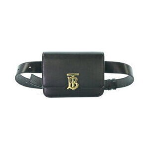 Burberry black leather TB belt bag Bum bag